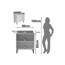 Ver imagem 2 de Balcão Cozinha Tecnomobili CZ4303 2 Portas c/Pés 80cm Branco