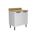 Ver imagem 1 de Balcão Cozinha Tecnomobili CZ4303 2 Portas c/Pés 80cm Branco