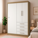 Ver imagem 3 de Modulo Ja Georgia Guarda-roupa Jequitibá/off White