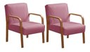 Ver imagem 4 de Conjunto Anita 2+1+1 Lugares Cor:Suede Rosa 280