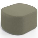 Ver imagem 2 de Kit 2 Puffs Decorativos Orgânico para Living Quarto 70cm Doha W01 Bouclê Verde Oliva - Lyam Decor