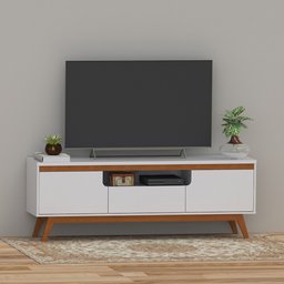 Rack Retrô Rio Para TV até 60 polegadas Branco - Olivar Móveis - 1