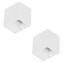 Ver imagem 1 de Kit 2 Arandela Mini Led 2w 3000k Cubo Parede Regulável - Branco - 110v/220v