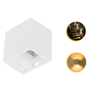 Ver imagem 2 de Kit 2 Arandela Mini Led 2w 3000k Cubo Parede Regulável - Branco - 110v/220v