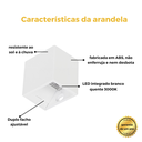 Ver imagem 4 de Kit 2 Arandela Mini Led 2w 3000k Cubo Parede Regulável - Branco - 110v/220v