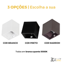 Ver imagem 3 de Kit 2 Arandela Mini Led 2w 3000k Cubo Parede Regulável - Branco - 110v/220v