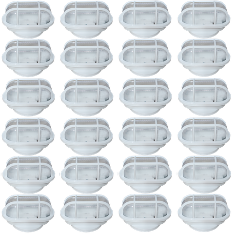 Kit 24 Luminarias Tartaruga Lente Cristal Arandela Cor Bca
