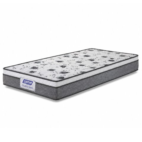 Colchão Solteiro Gazin Espuma D33 Fort 88x188x21cm Cinza/Branco - Suporta até 150kg por Pessoa