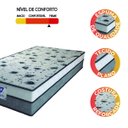 Ver imagem 3 de Colchão Solteiro Gazin Espuma D33 Fort 88x188x21cm Cinza/Branco - Suporta até 150kg por Pessoa