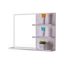 Ver imagem 1 de Espelho para Banheiro com Prateleiras Lugano Branco 60 x 45cm