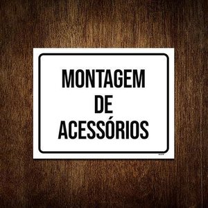 Kit 10 Placas Sinalização Setor Montagem de Acessórios