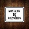 Kit 10 Placas Sinalização Setor Montagem de Acessórios - 1