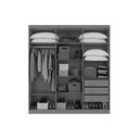 Ver imagem 3 de Guarda Roupa 6 Portas e 3 Gavetas Jazz Amêndoa - Lopas