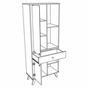 Ver imagem 6 de Estante Multiuso Cristaleira 71,5cm 02 Portas Mlt2044-Brme Estilare Branco