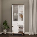 Ver imagem 1 de Estante Multiuso Cristaleira 71,5cm 02 Portas Mlt2044-Brme Estilare Branco