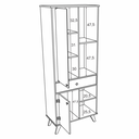 Ver imagem 5 de Estante Multiuso Cristaleira 71,5cm 02 Portas Mlt2044-Brme Estilare Branco