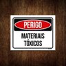 Kit 10 Placas Sinalização Perigo Materiais Tóxicos - 1