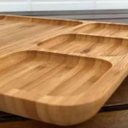 Ver imagem 5 de Kit 2 Bandejas Petisqueiras Frios Churrasco Bambu Alta Resistencia Jolitex Petiqueira de Alta Resist