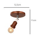 Ver imagem 2 de Arandela Spot Articulada Área Interna Externa Vintage Simples - Soquete E-27 - Abf Luminárias:cobre