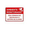 Kit 3 Placas De Sinalização - Ambiente Monitorado - 1