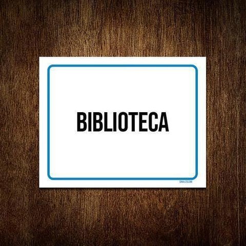 Kit 10 Placas Ambiente Sinalização Setor Biblioteca