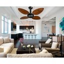 Ver imagem 4 de Ventilador De Teto Luxo Office Jet Pétalo Preto Imbuia 220v