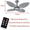 Ver imagem 2 de Ventilador De Teto Luxo Office Jet Pétalo Preto Imbuia 220v