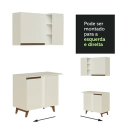 Armário de Cozinha Completa de Canto 382cm Branco Reims Madesa 01 - 8