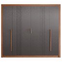Ver imagem 7 de Guarda Roupa Casal Loretto S01 6 Portas de Bater 3 Gavetas MDF MDP Jatobá-Grafite Mpozenato