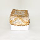 Ver imagem 2 de Cesto Quadrado Palha Branco com Tampa:M