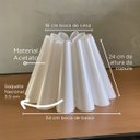 Ver imagem 3 de Cúpula de Abajur 4x16x34cm de Pétala Acetato Soquete Nacional
