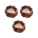 Ver imagem 1 de Kit 3 Pçs Incensario Porta Vela Flor De Lótus Bronze Loja Mistica Kit 3 incensários