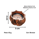Ver imagem 5 de Kit 3 Pçs Incensario Porta Vela Flor De Lótus Bronze Loja Mistica Kit 3 incensários