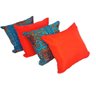 Kit 4 Capas De Almofadas De Tecido Africano Laranja 42X42Cm - 1
