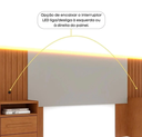 Ver imagem 4 de Cabeceira Barcelona Box Casal Ripada com LED - Móveis Tcil