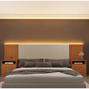 Ver imagem 1 de Cabeceira Barcelona Box Casal Ripada com LED - Móveis Tcil