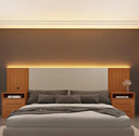 Ver imagem 1 de Cabeceira Barcelona Box Casal Ripada com LED - Móveis Tcil
