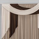Ver imagem 2 de Cortina Sala Alana Avelã 3,00m X 2,80m Malha Gel para Varão Duplo - Bordados Ricardo 730a