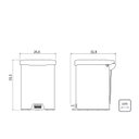 Ver imagem 6 de Lixeira C/ Pedal New Aço Inox 12 L Tramontina 94538712