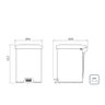 Lixeira C/ Pedal New Aço Inox 12 L Tramontina 94538712 - 6