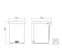 Ver imagem 6 de Lixeira C/ Pedal New Aço Inox 12 L Tramontina 94538712