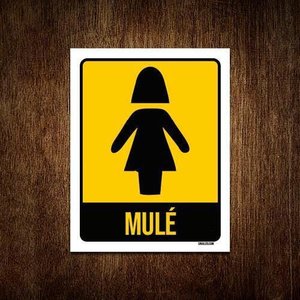Kit 10 Placas Sinalização Banheiro Feminino Mulé