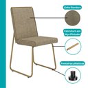 Ver imagem 7 de Conjunto de Sala de Jantar 6 Cadeiras Solare Carraro Noce Dourado