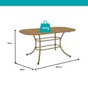 Ver imagem 4 de Conjunto de Sala de Jantar 6 Cadeiras Solare Carraro Noce Dourado