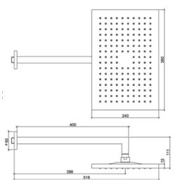 Chuveiro Lorenzetti de Parede Lorenquadra | Dourado Brilho - 3