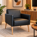 Ver imagem 1 de Poltrona Decorativa Melina Recepção e Consultório Couro Síntético