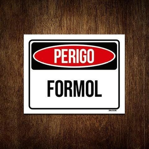 Kit 10 Placas Sinalização Perigo Formol