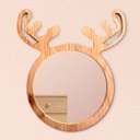 Ver imagem 1 de Espelho Decorativo Infantil Alce 43x44cm Pinus - In House Decor