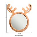 Ver imagem 3 de Espelho Decorativo Infantil Alce 43x44cm Pinus - In House Decor