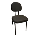 Ver imagem 4 de Kit 2 Cadeiras Secretária Fixa Tecido 4 Pés Palitos 100% Nacional para Escritório